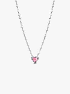 Pandora Pink Elevated Heart Necklace